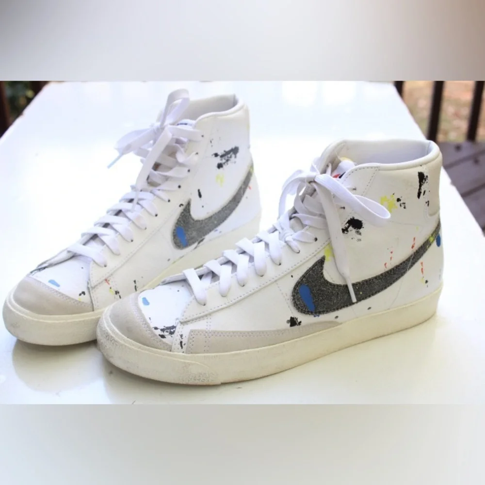 Nike blazer paint splatter sneakers
